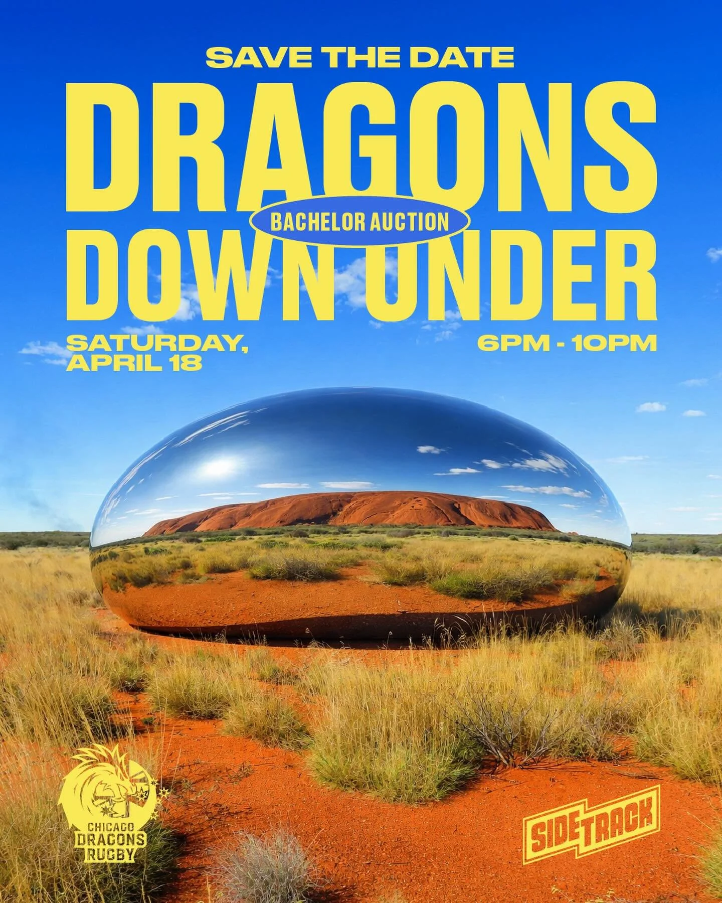 The Chicago Dragons Rugby Club&rsquo;s annual Bachelor Auction returns Saturday, April 18 | 6&ndash;10 PM at @sidetrackbar

This year&rsquo;s theme, Dragons Down Under, supports our journey to the Bingham Cup in Brisbane this August, where we&rsquo;l
