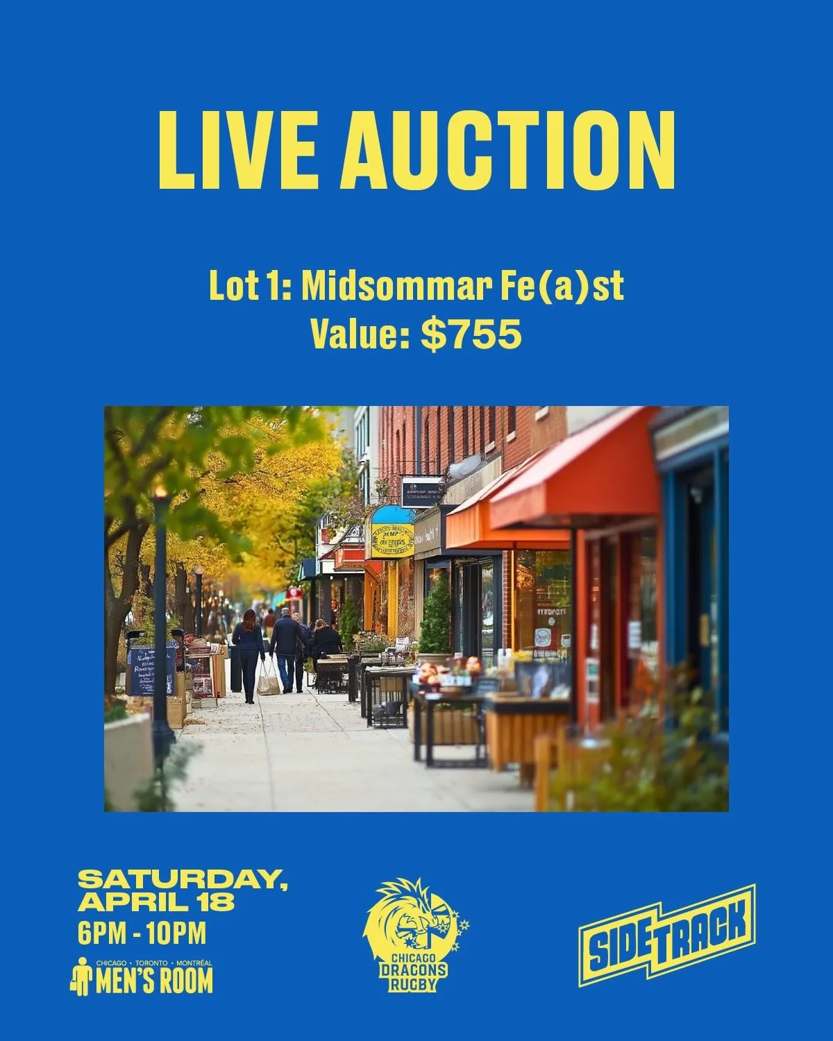 🔥 Live Auction is Stacked 🔥

Join us Saturday, April 18 for the Bachelor Auction: Dragons Down Under 🐨🔥We&rsquo;ve been teasing you with the bears but what about the PACKAGES?

📍 Sidetrack Chicago
⏰ 6&ndash;10 PM

We&rsquo;re kicking things off 