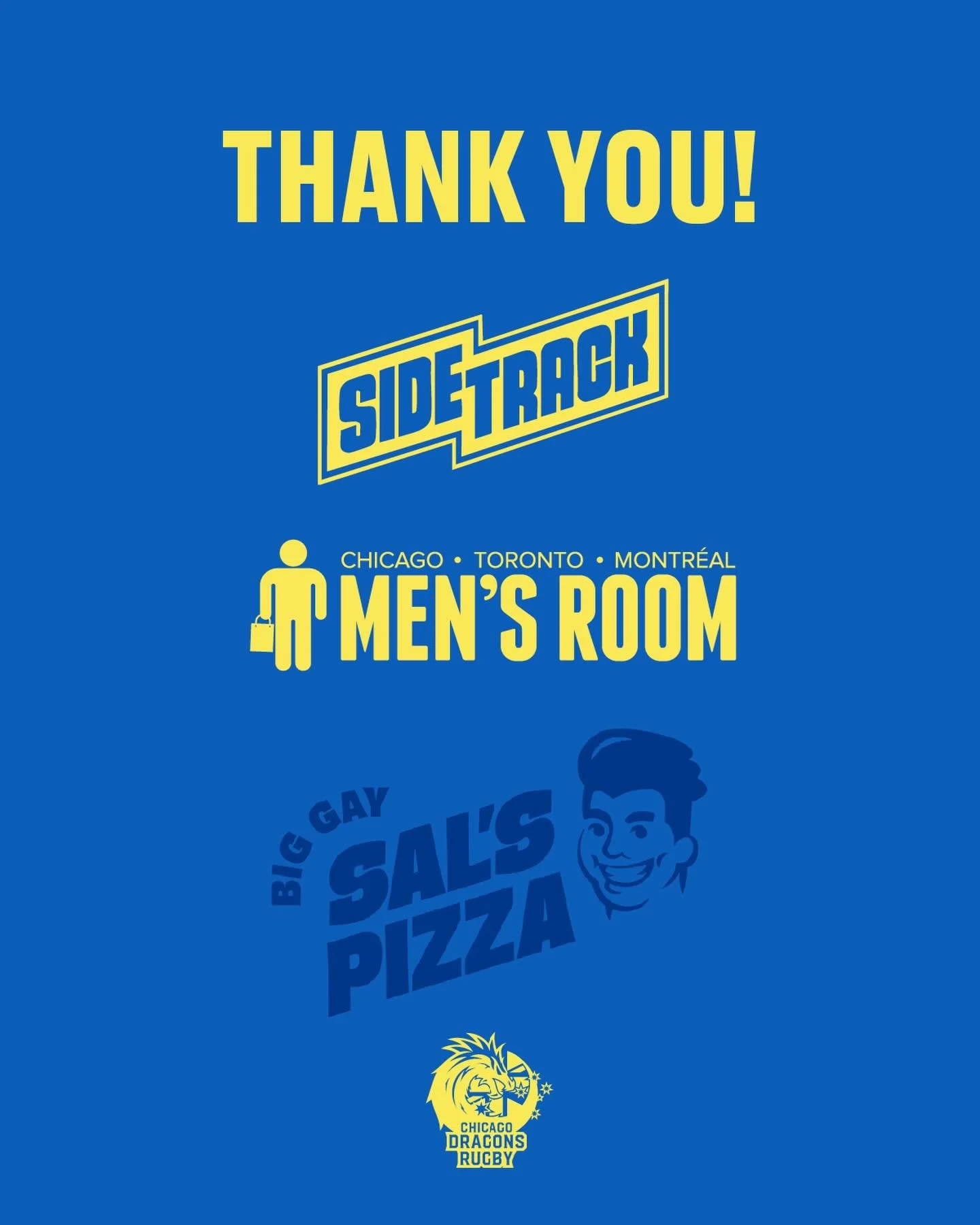 ❤️ THANK YOU TO OUR SPONSORS &amp; COMMUNITY ❤️

This Bachelor Auction doesn&rsquo;t happen without the people and places that show up for us

Huge thank you to @sidetrackbar and @mensroomchicago

Special thanks to our pre-party host @biggaysals 🍕

