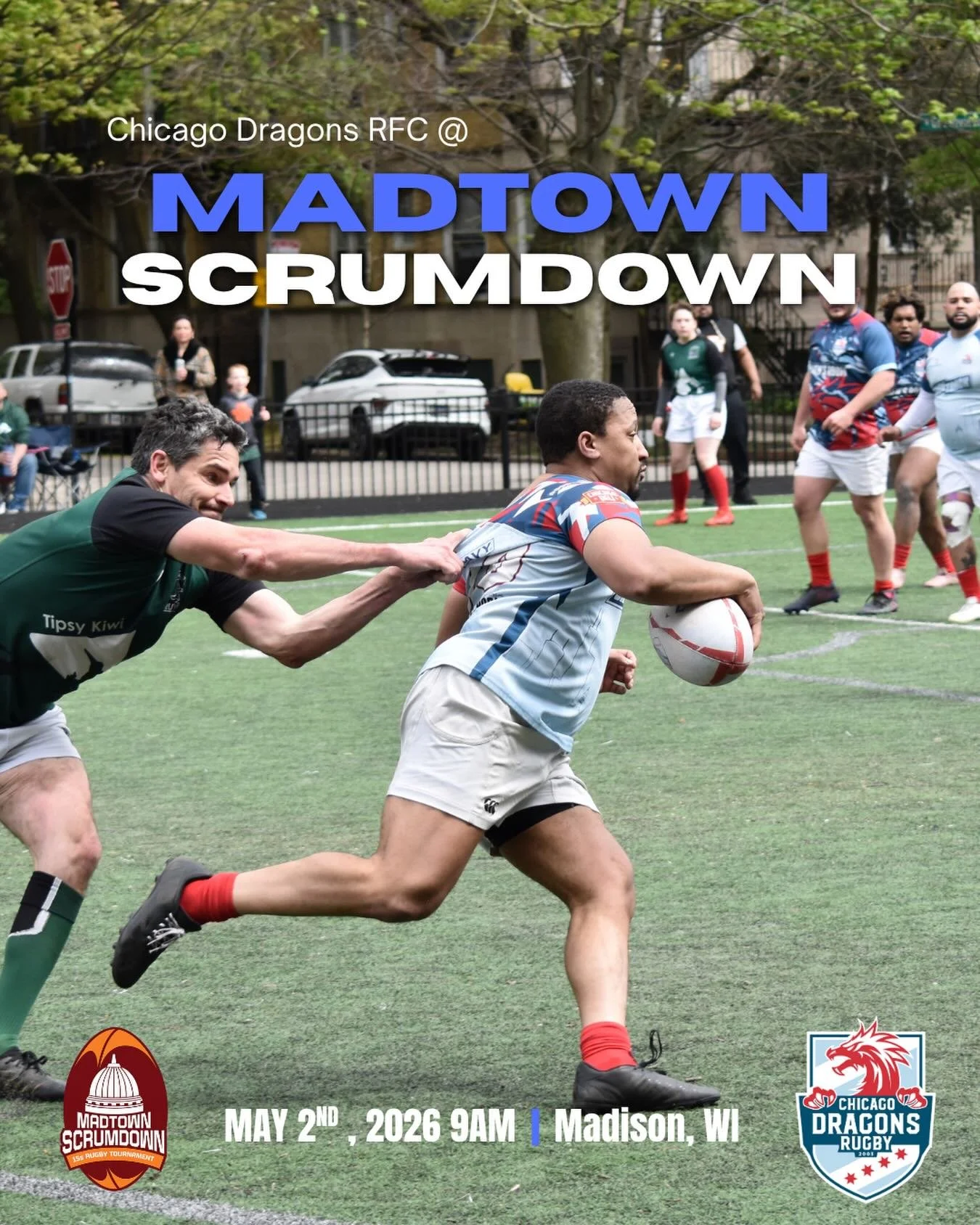 This weekend the Chicago Dragons are headed up to Madison for Madtown Scrumdown! Come join us for one of our favorite weekends of the year celebrating inclusive rugby in the Midwest. We&rsquo;d love to see you at the Wisconsin Rugby Sports Complex, b