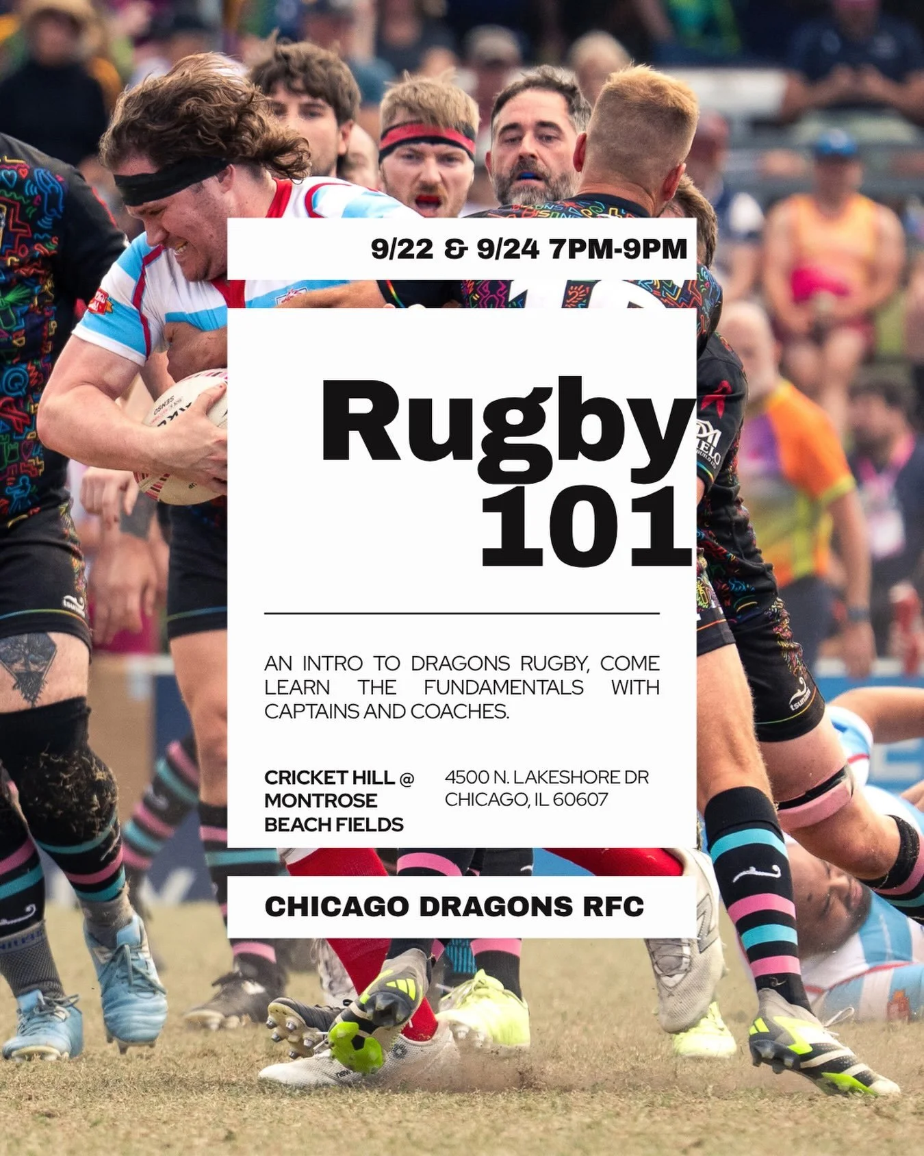 CRASH COURSE continues this week with Rugby 101. Whether you&rsquo;re dusting your cleats off after some time away or have never stepped foot on a pitch, come learn the fundamentals of rugby with coaches and captains at Cricket Hill (4600 N Lakeshore