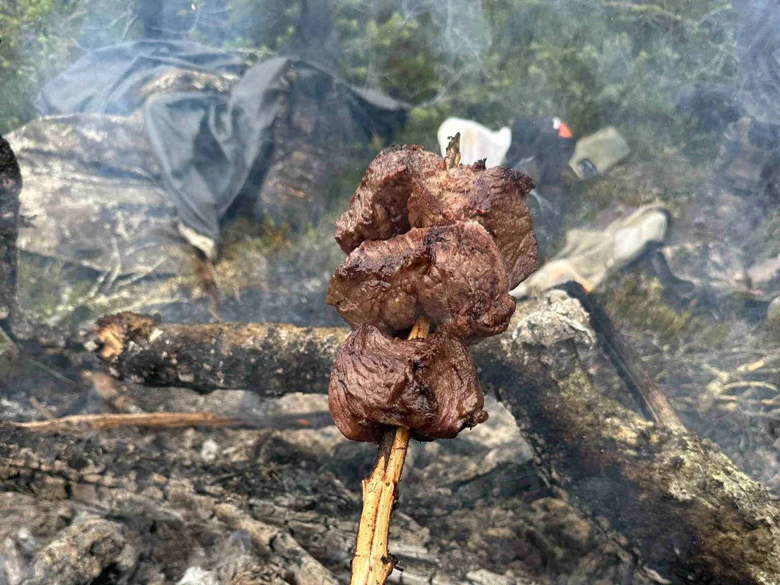 Mountain Goat Backstraps Recipe over a Fire