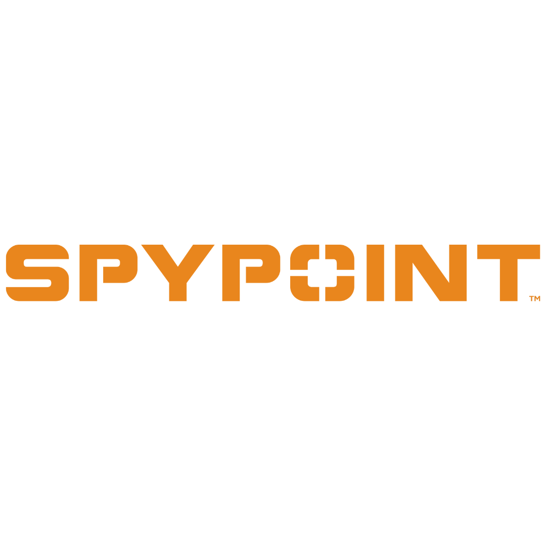 The logo for SPYPOINT with the word 'SPY' in orange, 'POINT' in black, and a target graphic in the middle with orange and white accents.