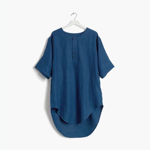 Lounge Tunic - Charcoal Silk Linen