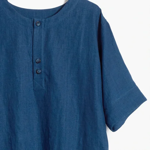Lounge Tunic - Charcoal Silk Linen