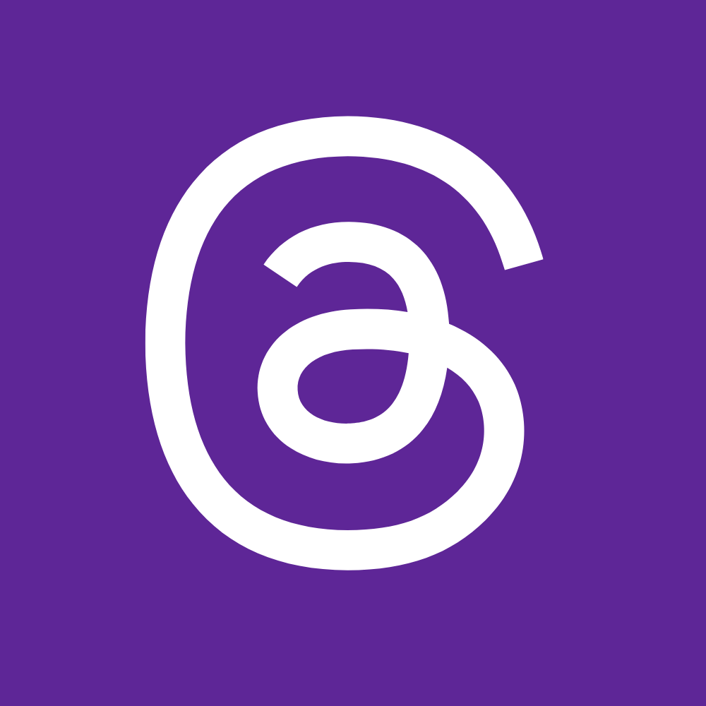 Purple background with a white lowercase letter 'a' in a modern, stylized font.