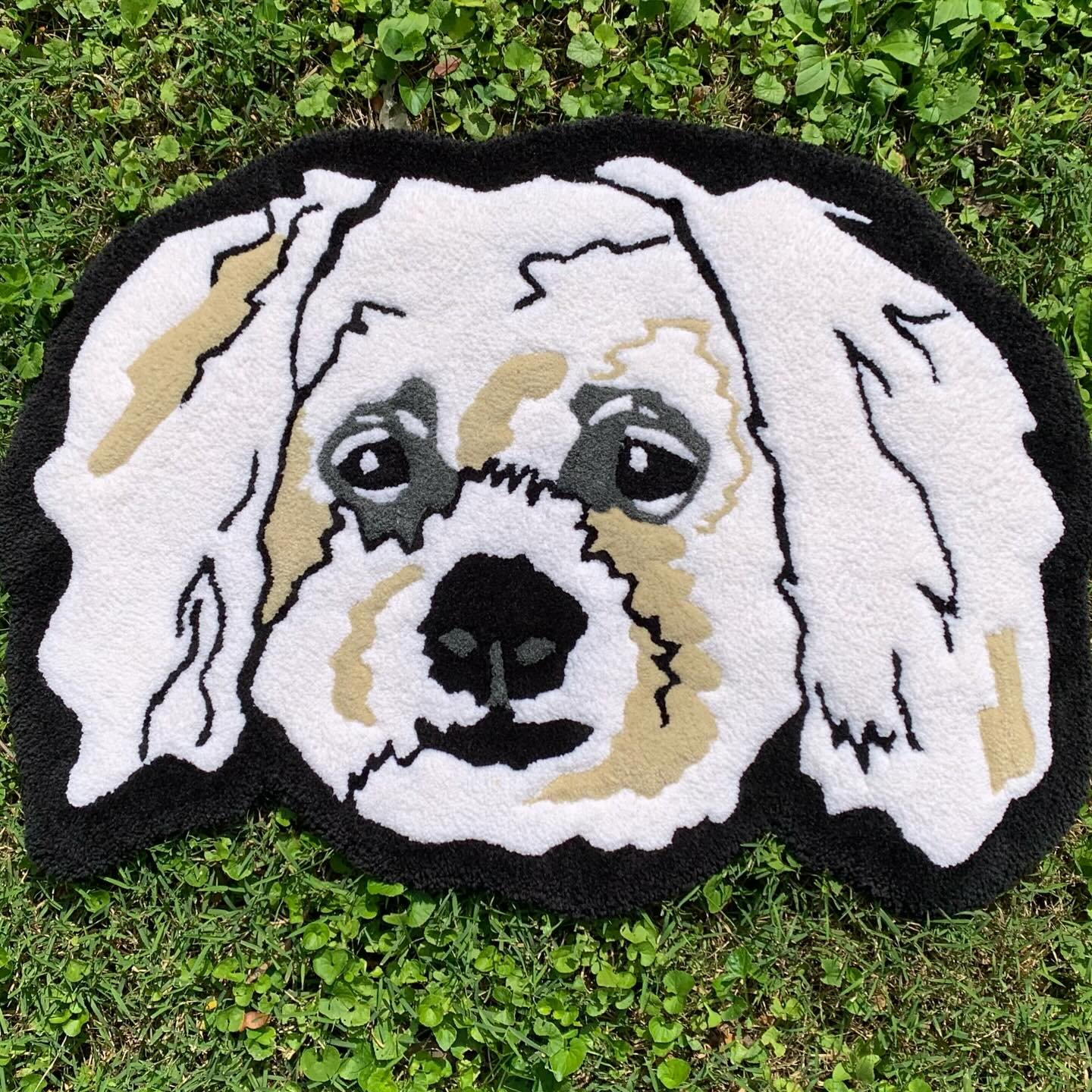 Such a fun rug to tuft! It reminded me a lot of the first pet rug I made last summer of my own sweet pup.