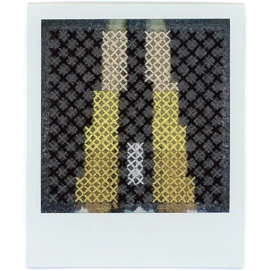 Fork in the Road, stitched Polaroid print