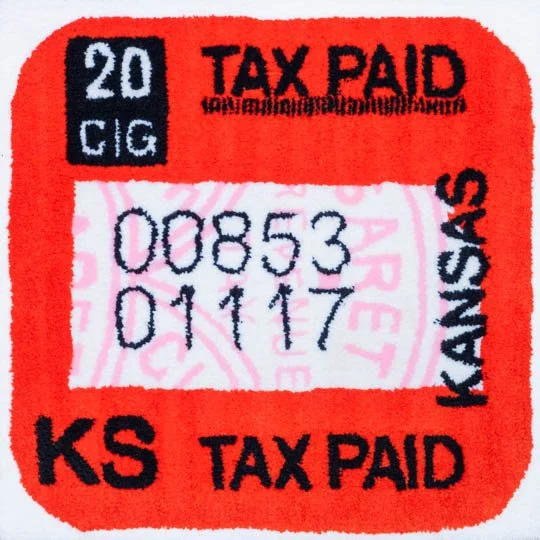 Kansas (tobacco) tax tufting print, small