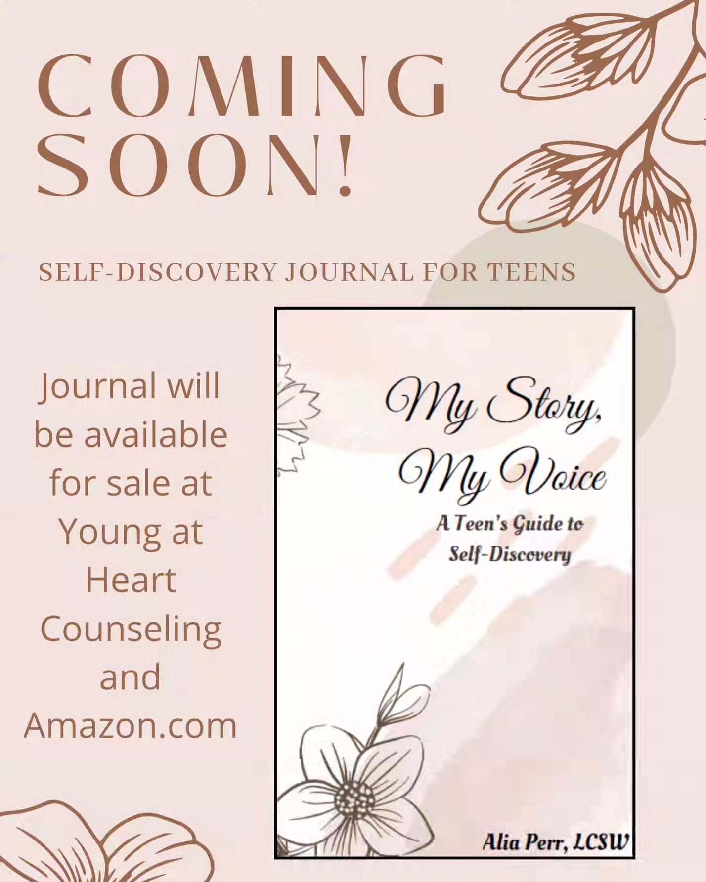 Coming soon!! Stay tuned for more details!!

#teenjournal #journalprompts #self-discovery #journalforteens #teenmentalhealth #therapyworks