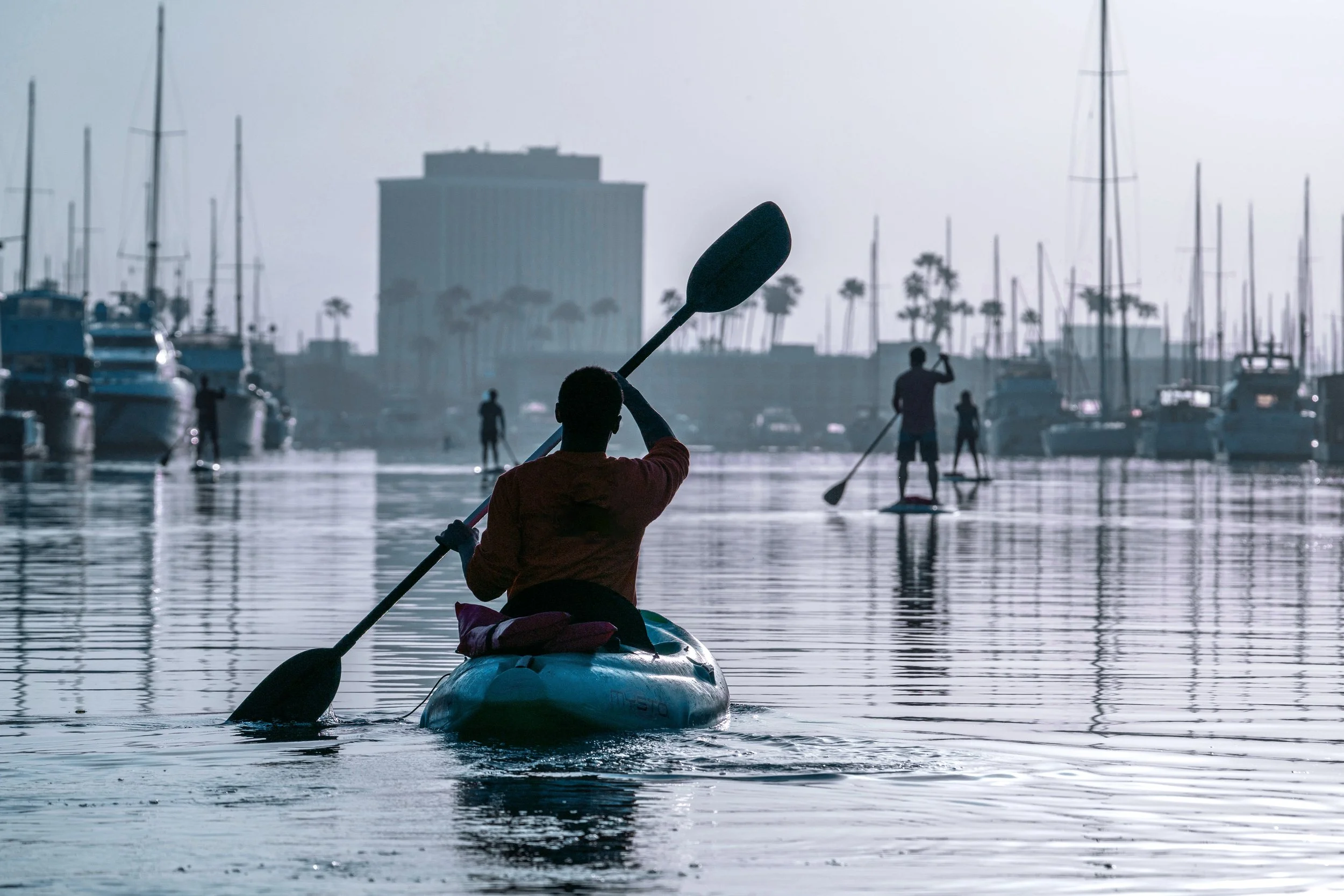 Morning kayak in Marina del Rey by Brandon Kirk