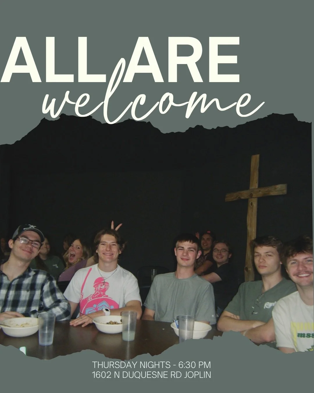 All are welcome to join us at Koinonia Christian Campus Ministry tomorrow night! We will eat dinner, worship together, listen to a sermon, and build community starting at 6:30pm!