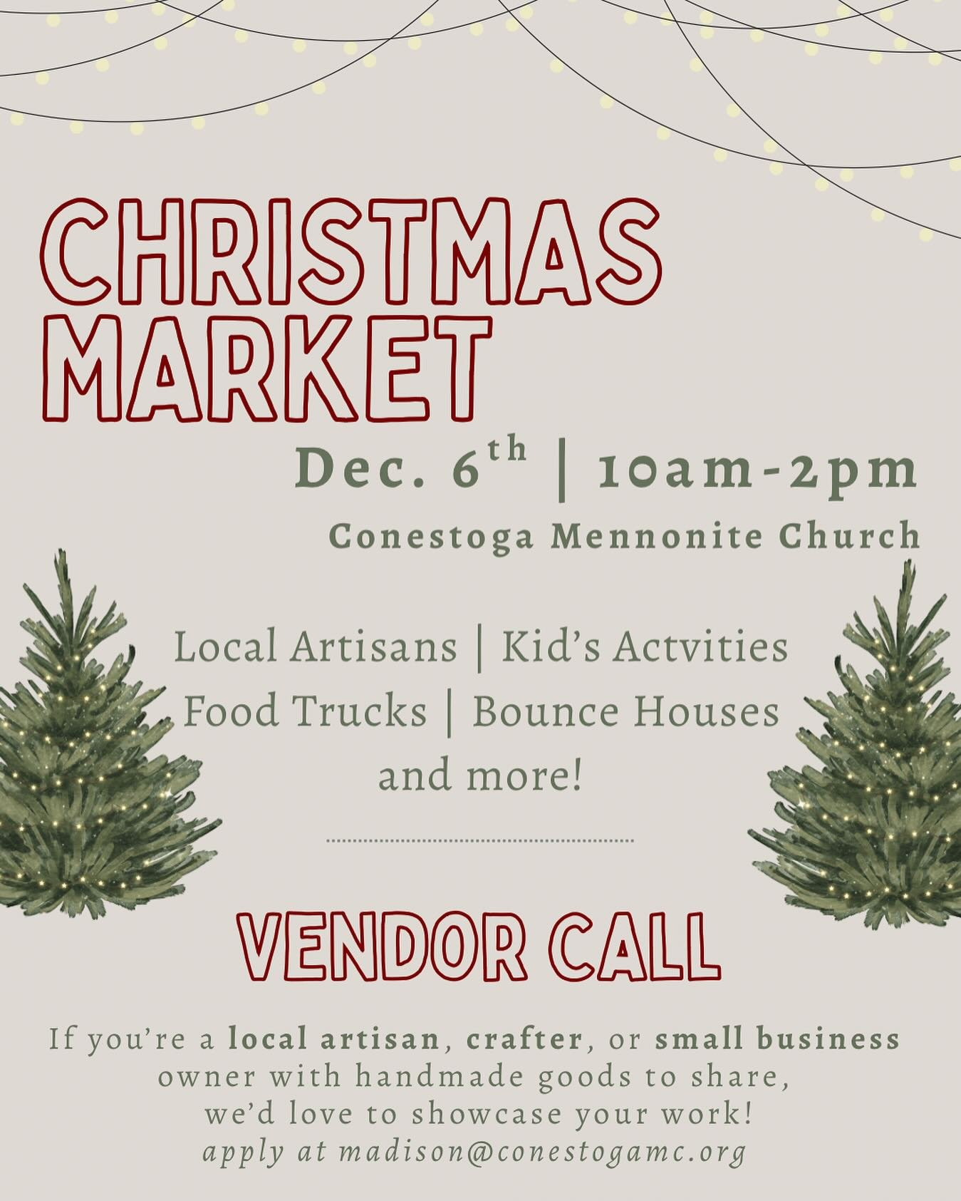 🎄✨ Save the Date! ✨🎄

We&rsquo;re so excited to announce CMC&rsquo;s first annual Christmas Market!
Join us for a festive day filled with food trucks, local artisans, holiday shopping, and fun activities for the kids &mdash; the perfect way to kick