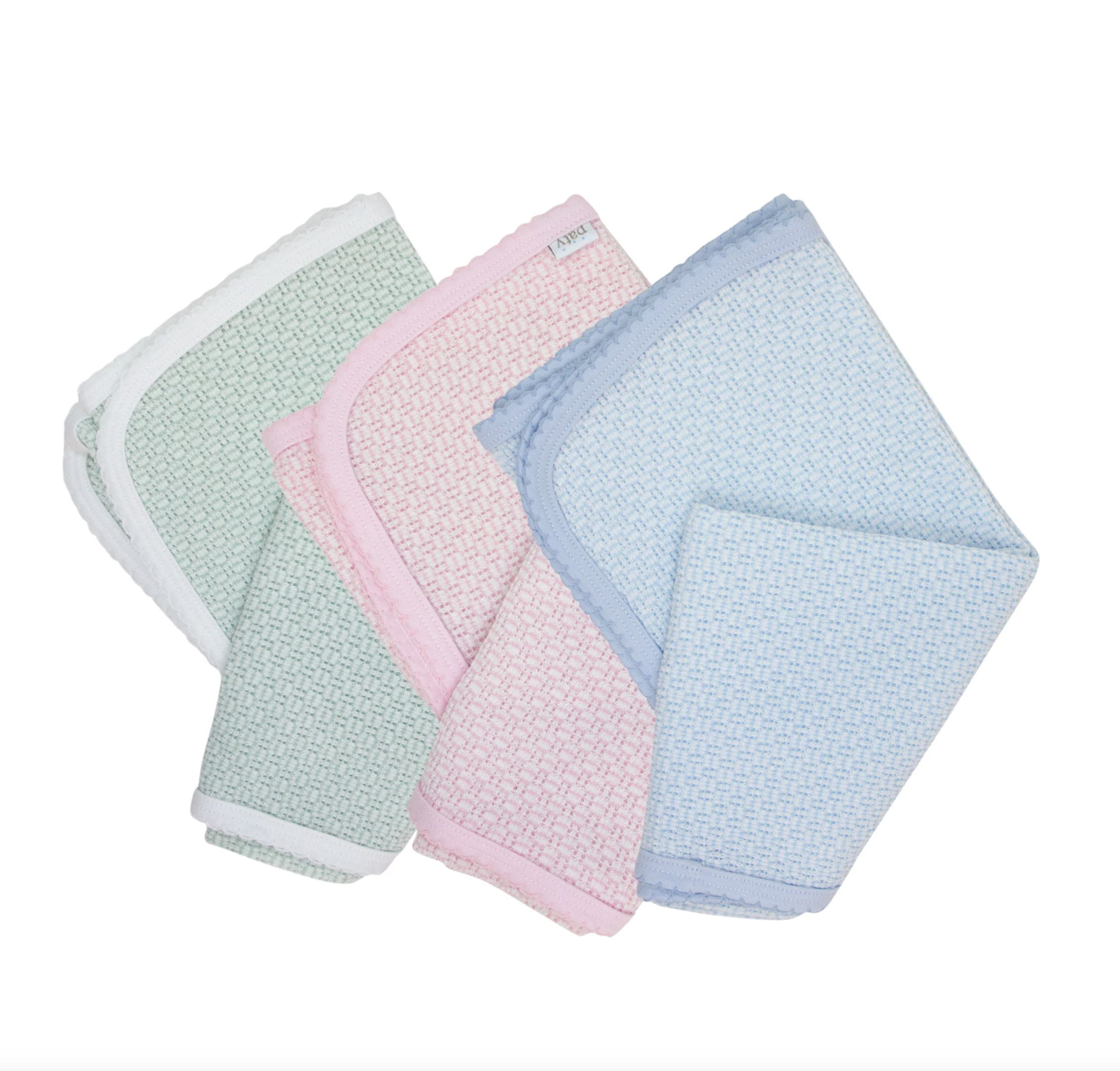 PRE-ORDER Paty Knit Solid Color Blanket with Pima Trim