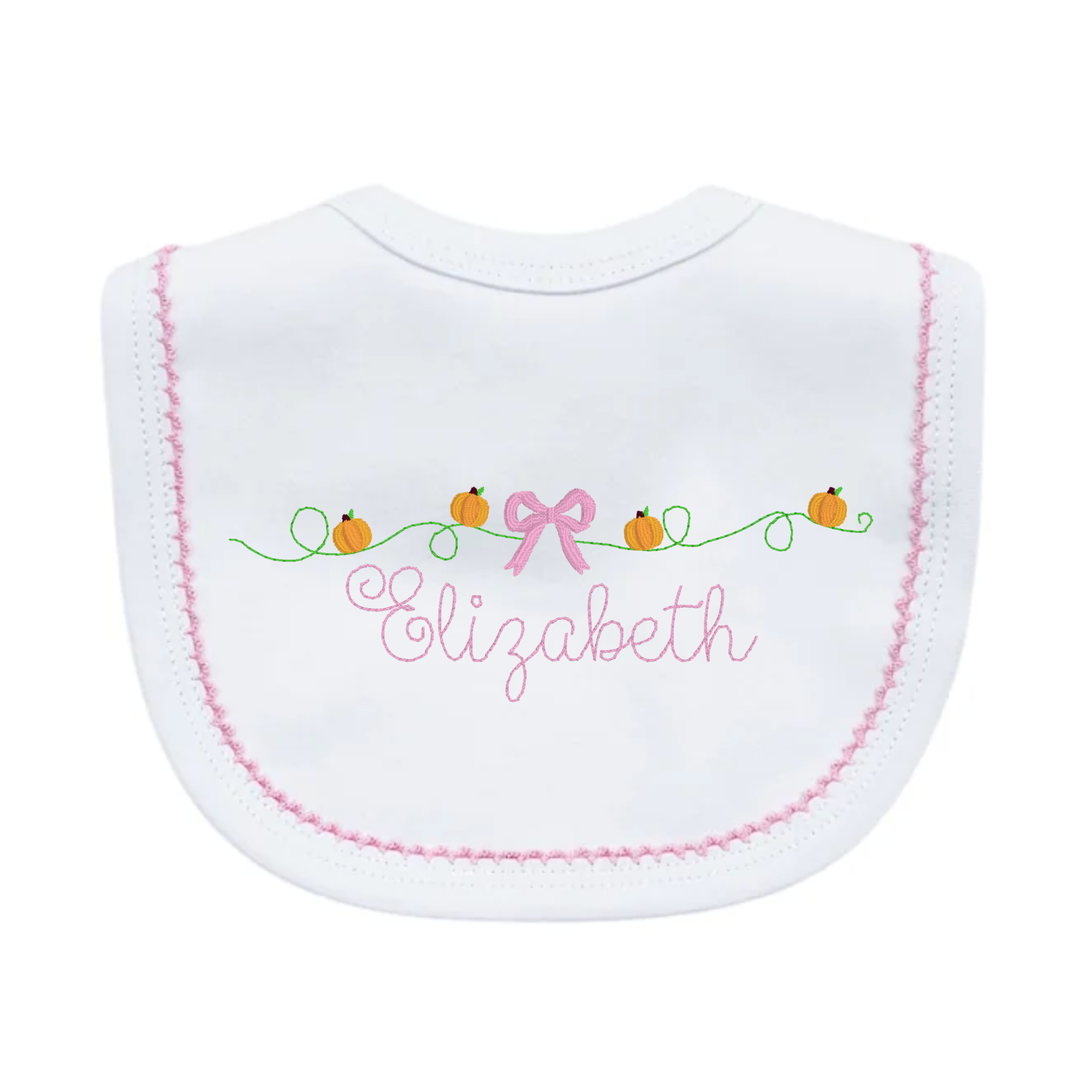 PRE-ORDER Fall Picot Trim Bib