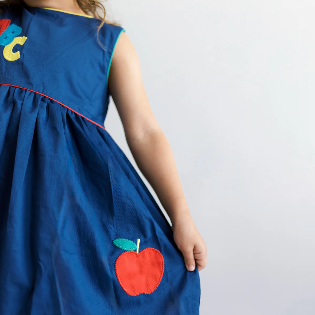 Girls Vintage ABC Back to School Dress
