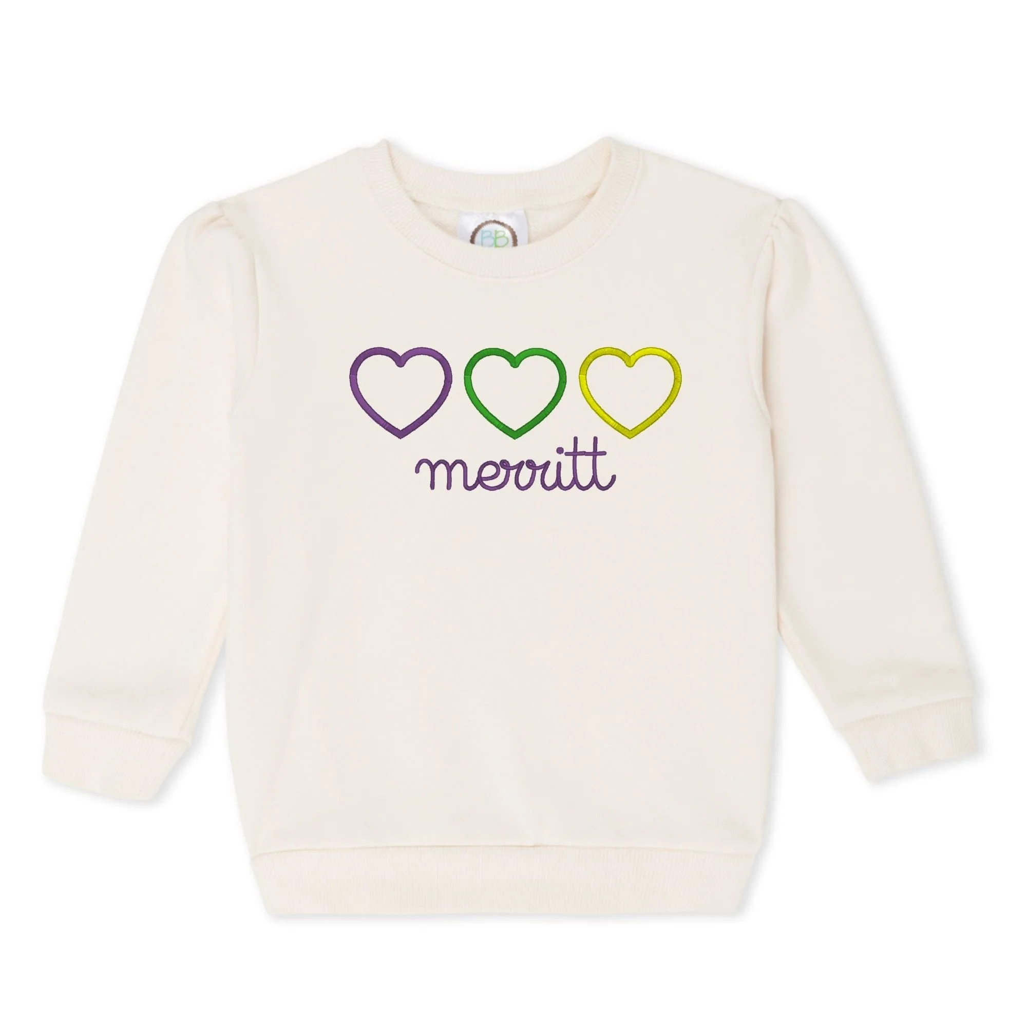 PRE-ORDER Girls Mardi Gras Sweatshirt