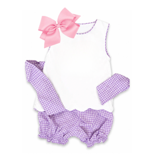 PRE-ORDER Gameday Gingham Bow Back Set