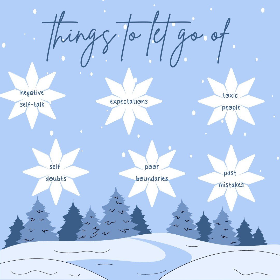 Ahh the holiday season. There can be so much stress that is incorporated during this time of year

Seems like the perfect time to start letting some things go, right? 😉
Whether that be expectations to what your holidays should look like, events you 