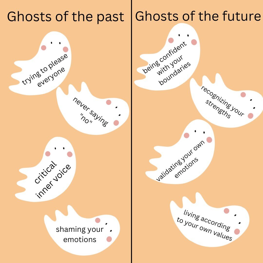 Let's stick with the ghosts of the future 👻

If you identify more with the past ghosts, it's time to leave them in the past and reflect within on how to make your own personal change with ghosts you're happy to be with. 

Happy Halloween friends🎃

