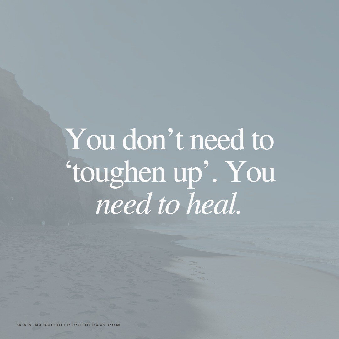 Friendly reminder for you on this gloomy March day 🌷 You don't have to be 'tough' all the time- or at all if you don't feel like it.
 
There's a reason your body is signaling emotions to you and emotions are meant to protect us. Lean into your emoti