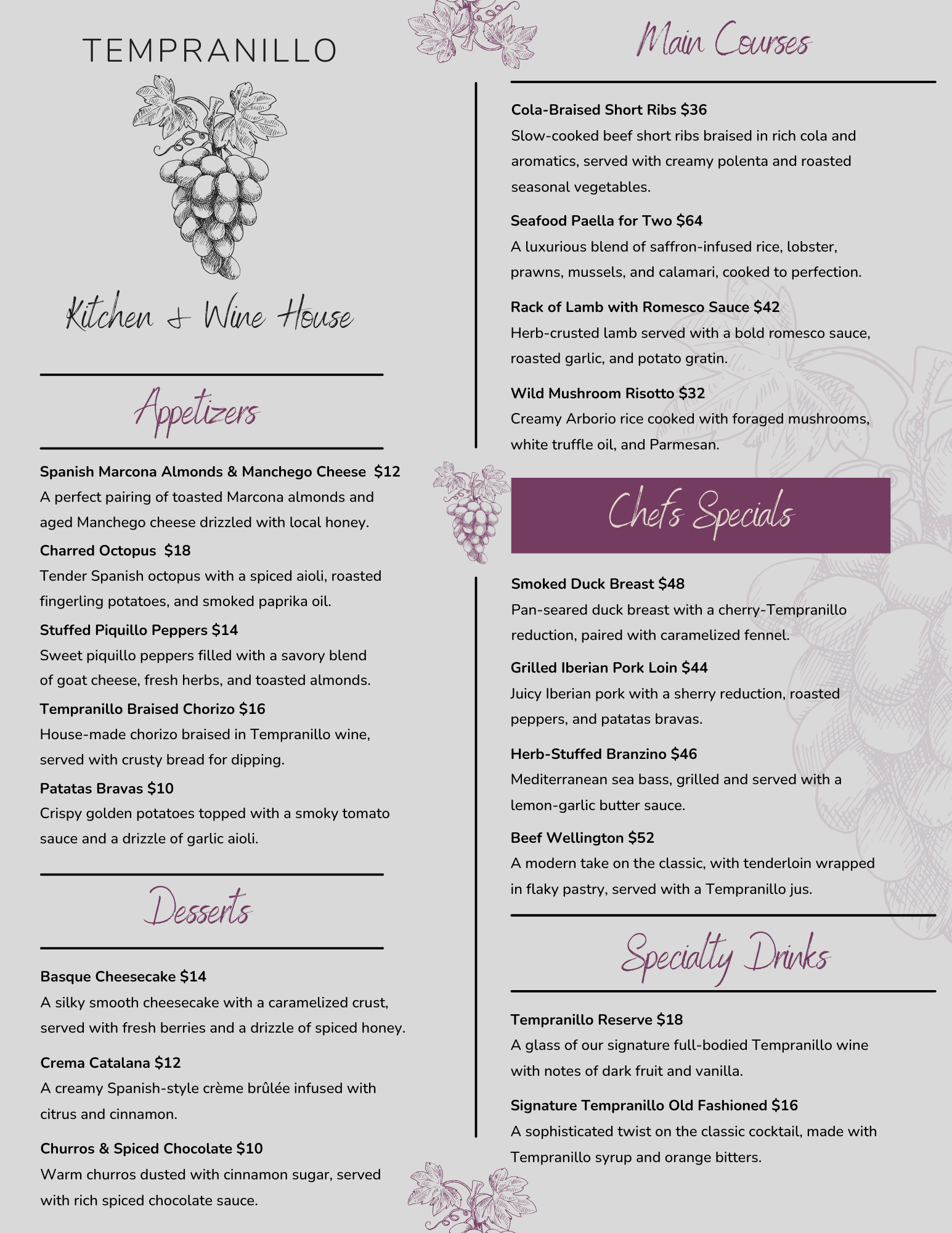 Tempranillo Menu.png