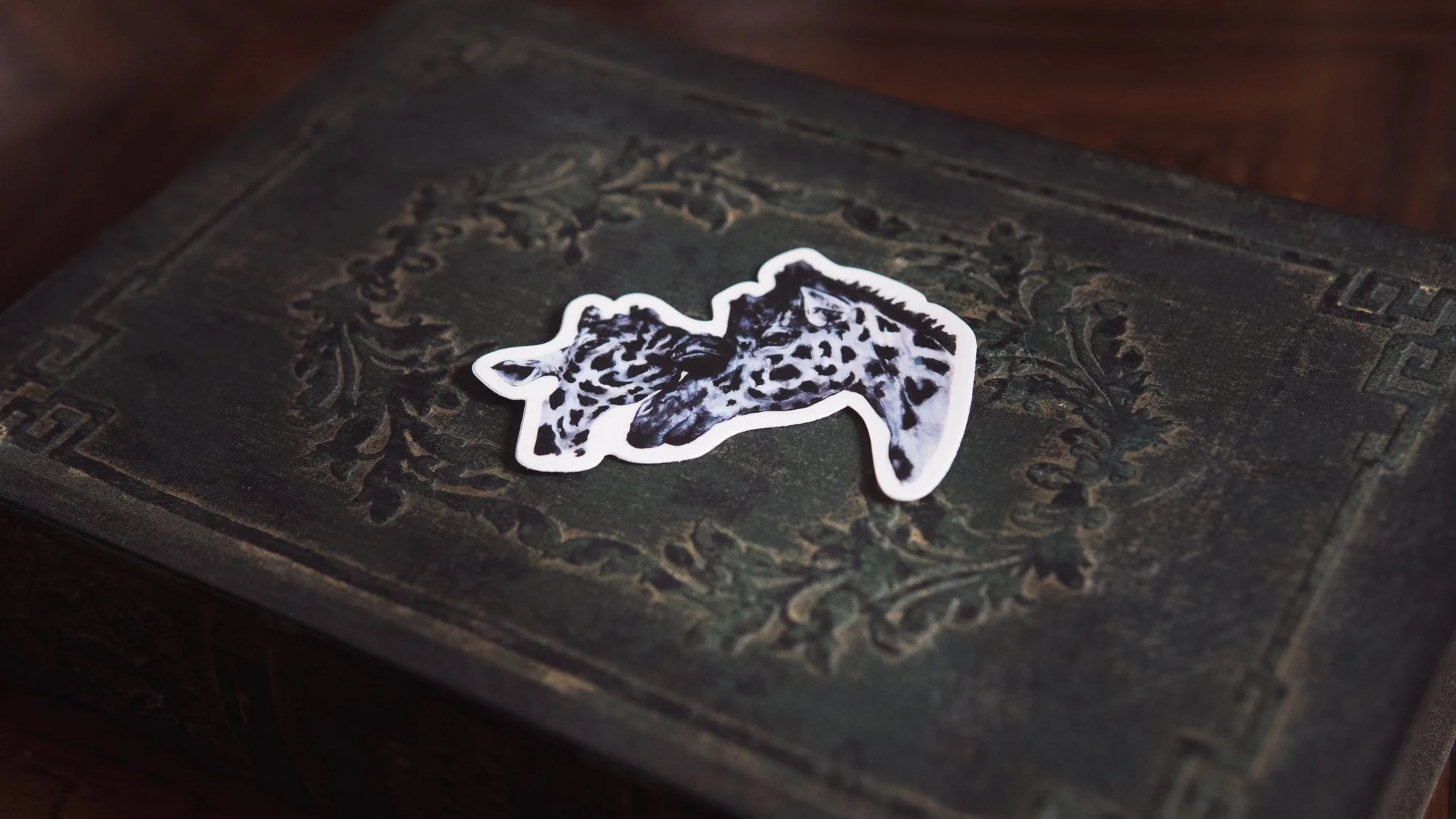 Giraffe -- Black & White Series  -- Art Sticker