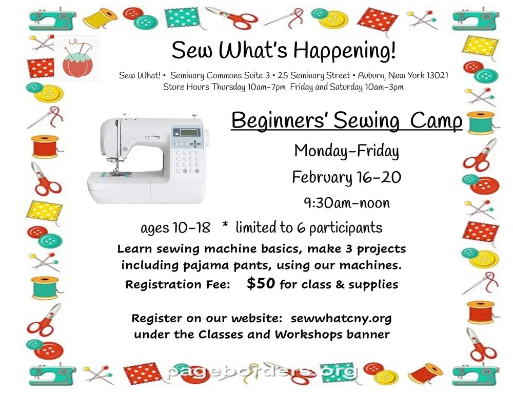 Beginner's Sewing Camp