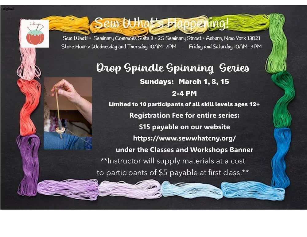 Drop Spindle Spinning Class 
