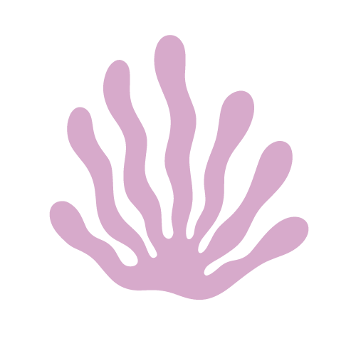 Squiggly Purple Fern Illustration