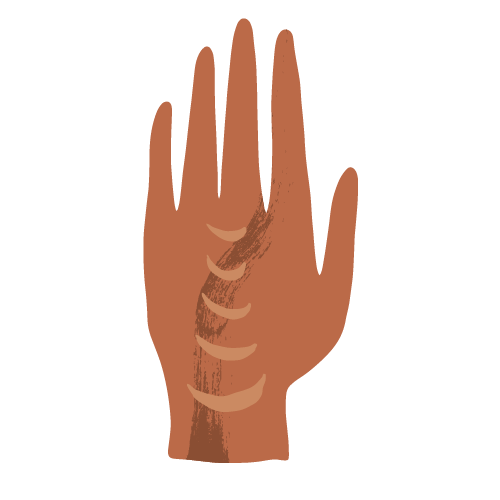 Orange Hand Illustration