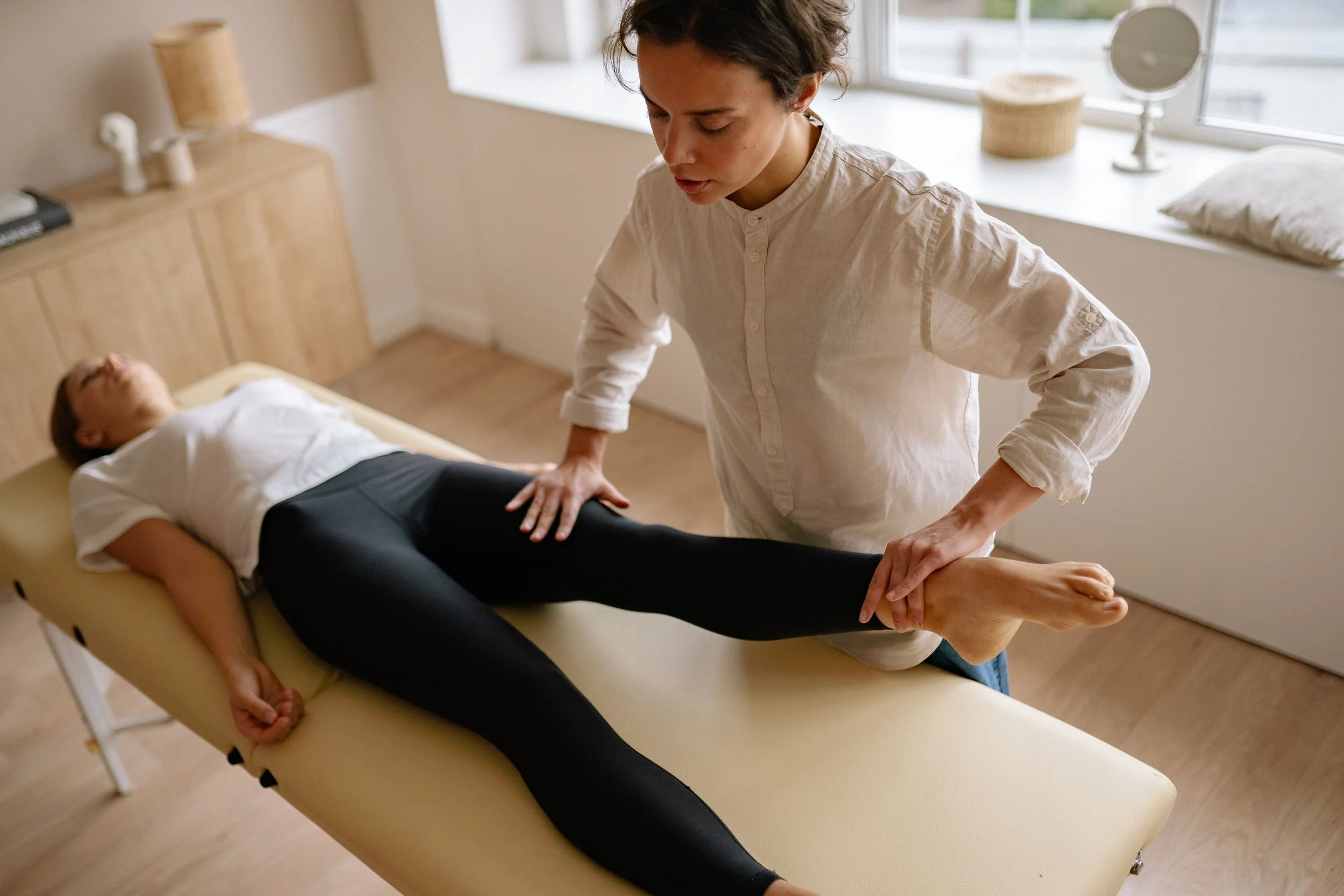 Medical massage therapy session focused on pain relief and mobility.
