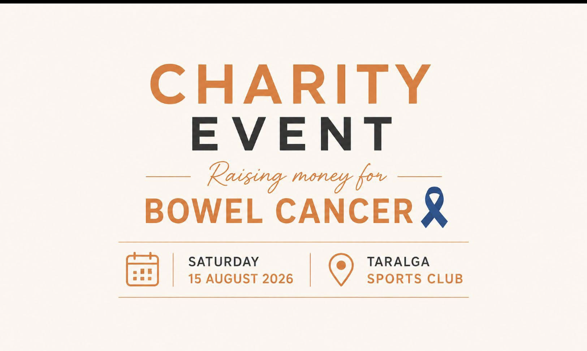 Charity Event - Bowel Cancer - at the Taralga Sports Club
