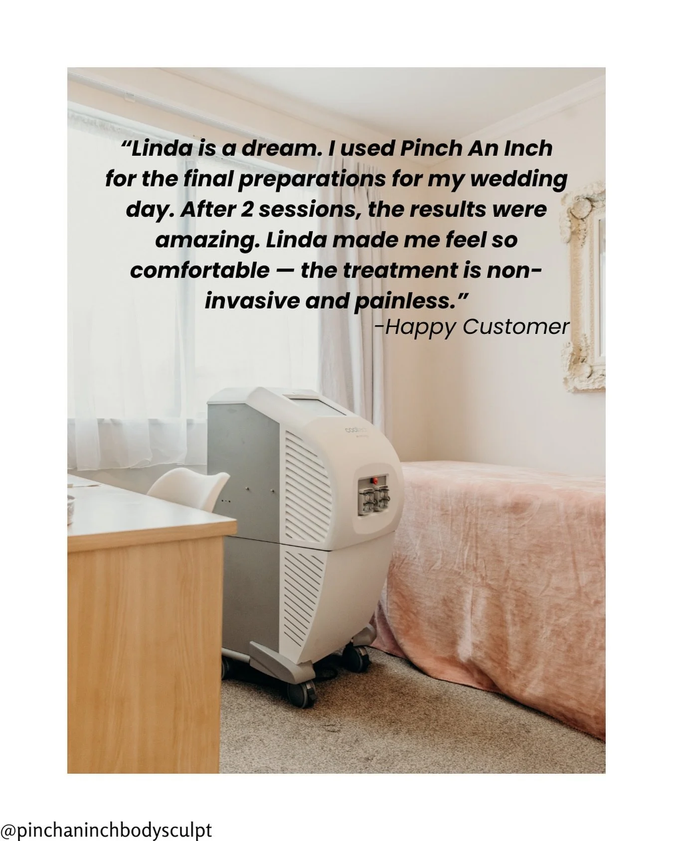 Client love like this means the world 🤍✨Wedding-ready in just 2 sessions. 

If you&rsquo;re in Dunedin or surrounding areas and want to feel confident for your next event, DM me to chat 💕
❄️
❄️
❄️
❄️
#dunedinnz #bodysculpting #fatfreezing #pinchani