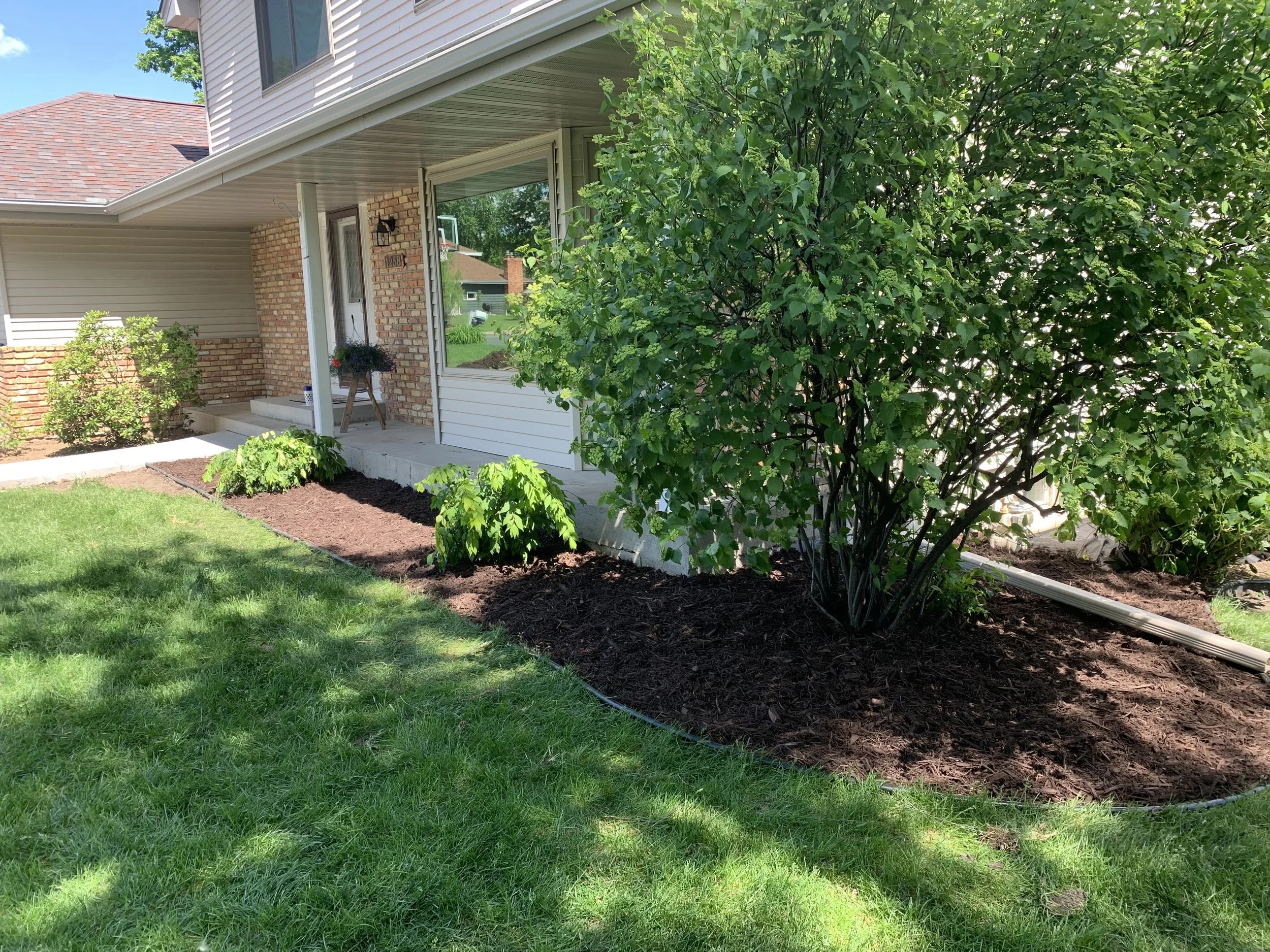 Tarping Laid, Mulched.