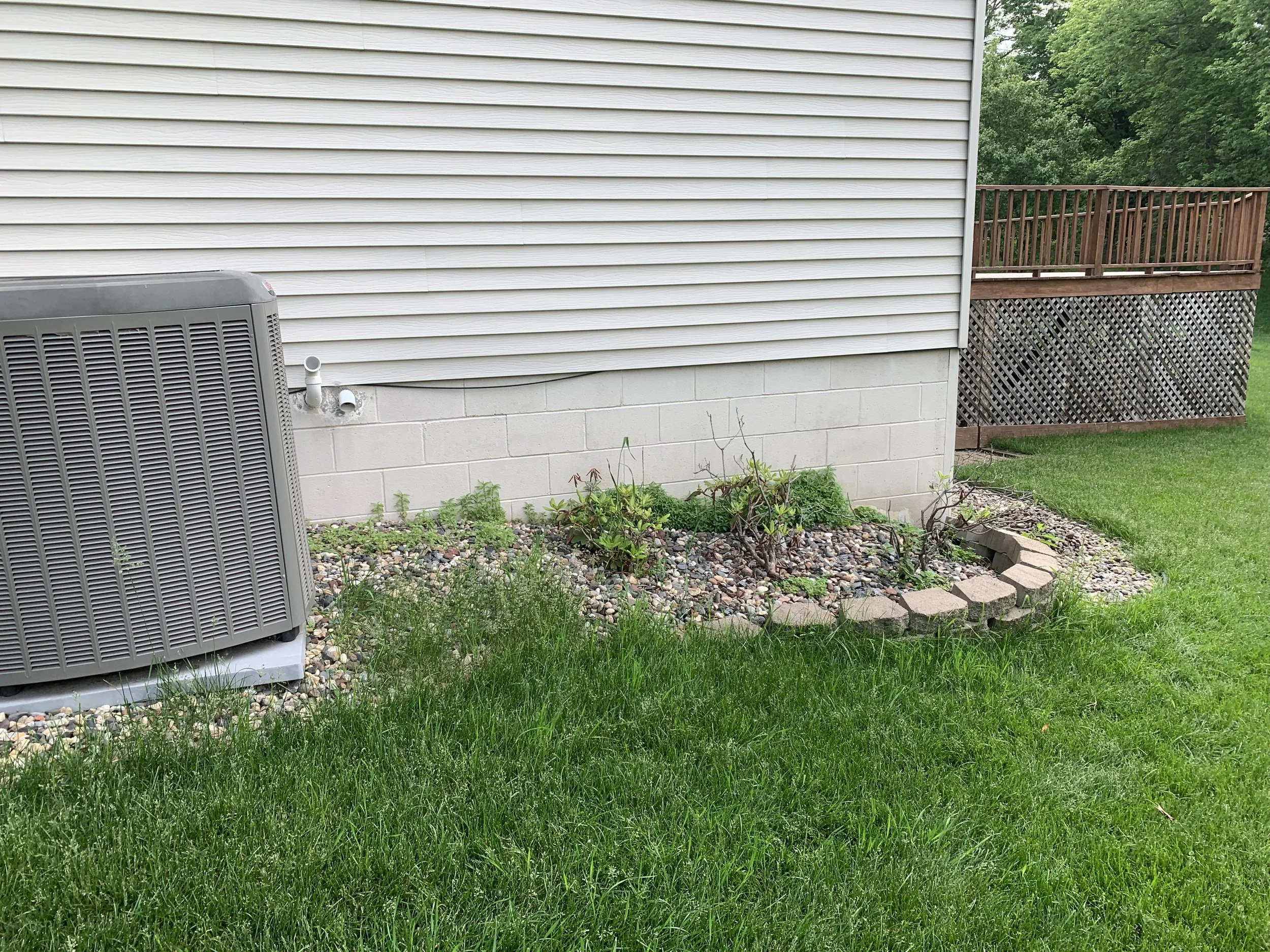 Old Rock Bed + Retaining Wall