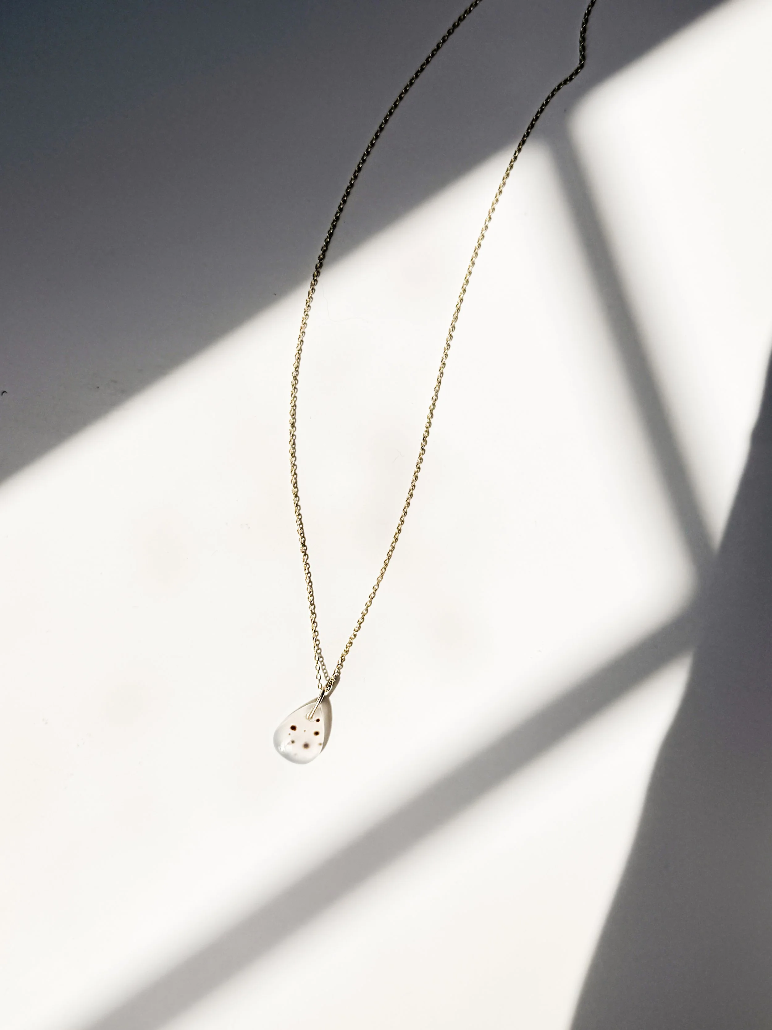 [one-of-a-kind] 14K Montana Agate Necklace