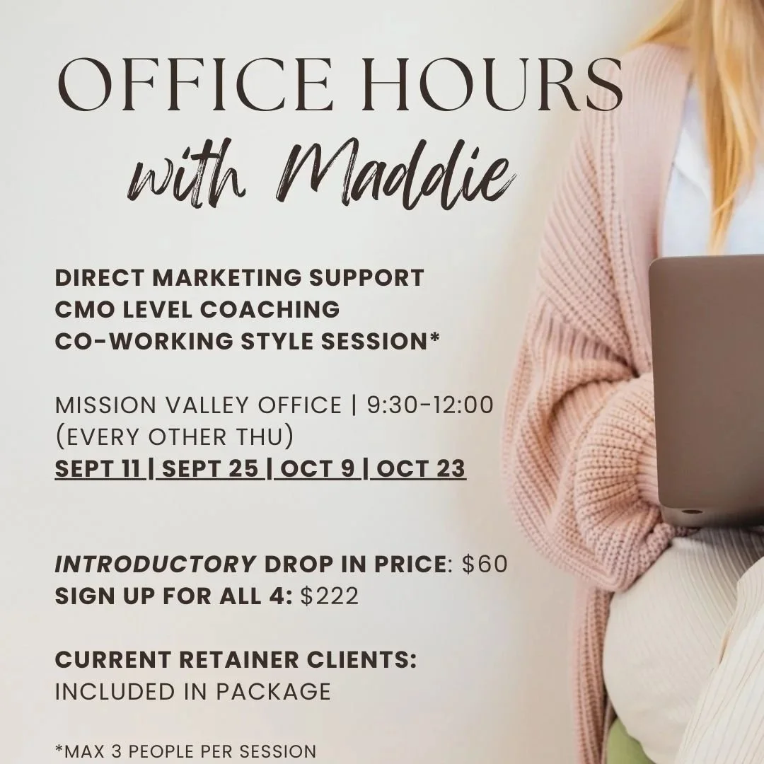 Office Hours with Maddie (SEPT 25)