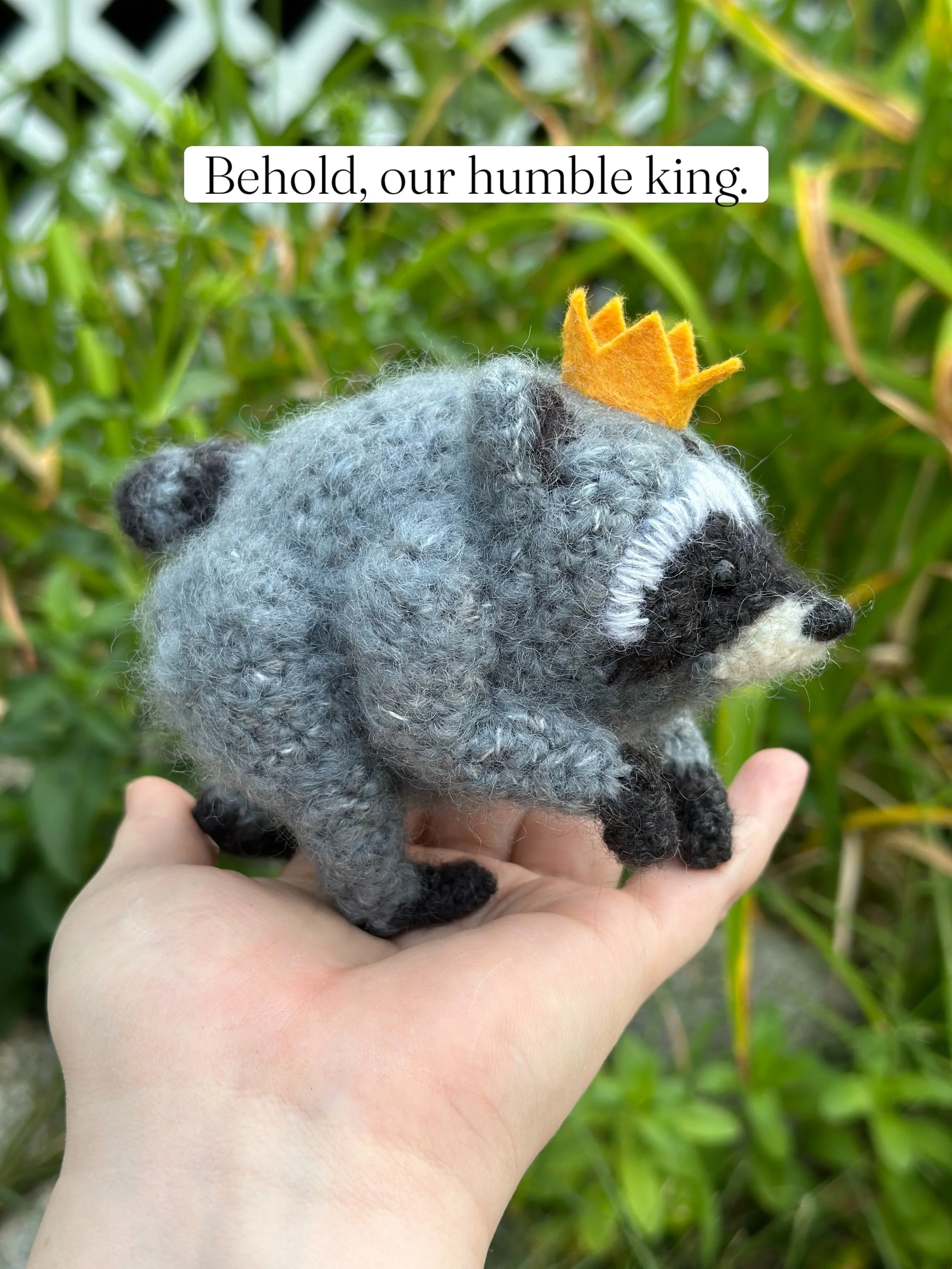 Ever made something that was just too precious to part with? 🥹 Jimothy might be one of those. While I prep more plushies &amp; photographs for and Aug 1st summer shop update, this humble king will remain at my desk for now. Protect Jimothy &amp; sta