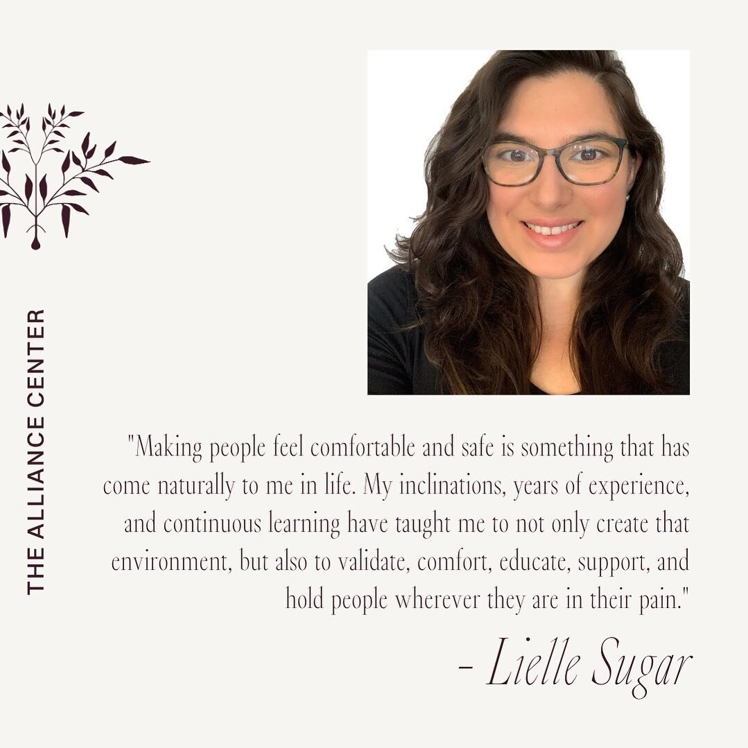 Meet Lielle! 🌹

Lielle is one of our peer support specialists and leads our Pregnancy After Loss group every other Tuesday nights at The Alliance Center. (Sign up in bio). 

Lielle specializes in supporting people who are struggling to build their f