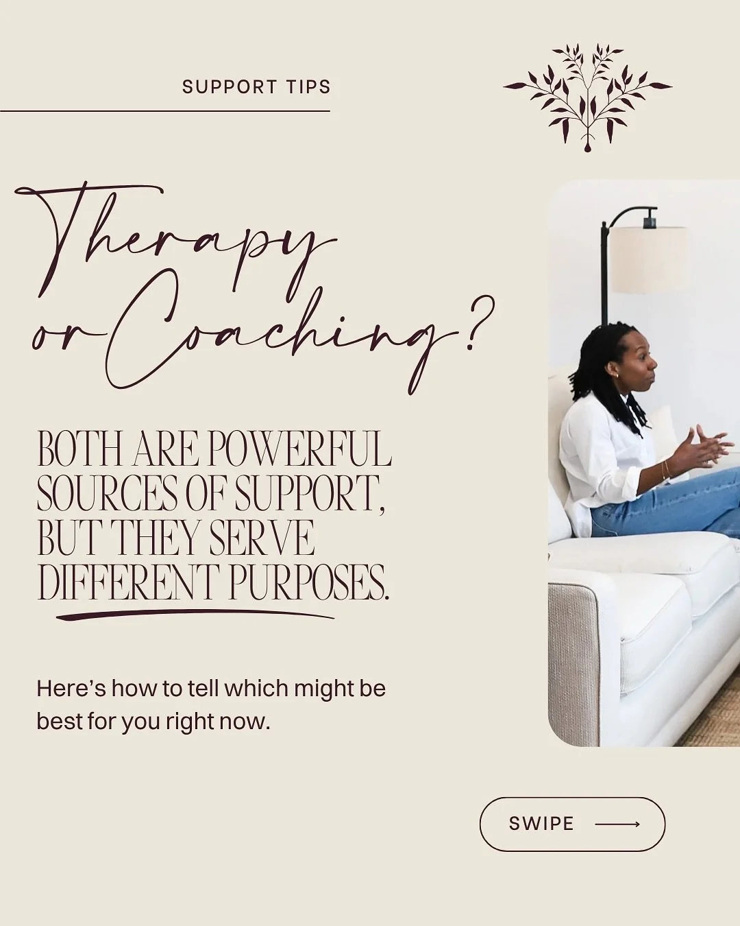 We’re often asked, “What’s the difference between therapy and coaching?” 
The truth is, both can be incredibly supportive—it just depends on where you are and what kind of growth you’re looking for.
At The Allian