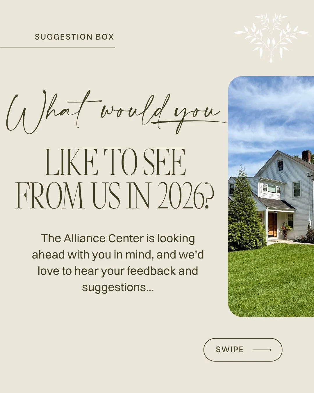 Happy New Year! 🤍 We&rsquo;d love to hear from you...

As we plan for 2026, we&rsquo;re building on what we already offer&mdash;prenatal, postpartum and parenting support, movement classes, groups, workshops, and community connection. 

Please tell 