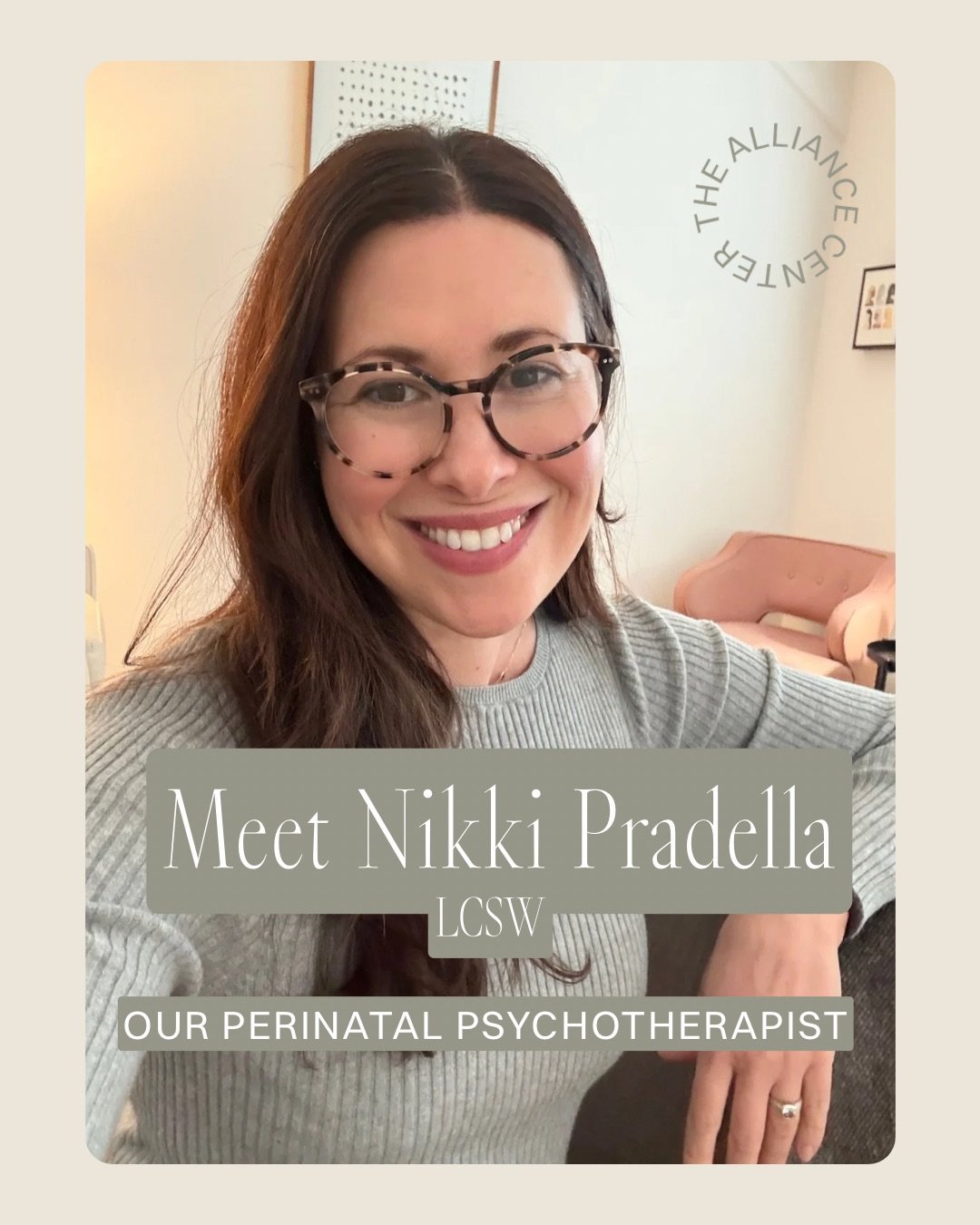 Meet Nikki Pradella, LCSW, a Perinatal Psychotherapist at The Alliance Center! 🌟

&ldquo;I&rsquo;m honored to support individuals and couples through fertility challenges, holding space for their grief, hope, uncertainty, and everything in between,&