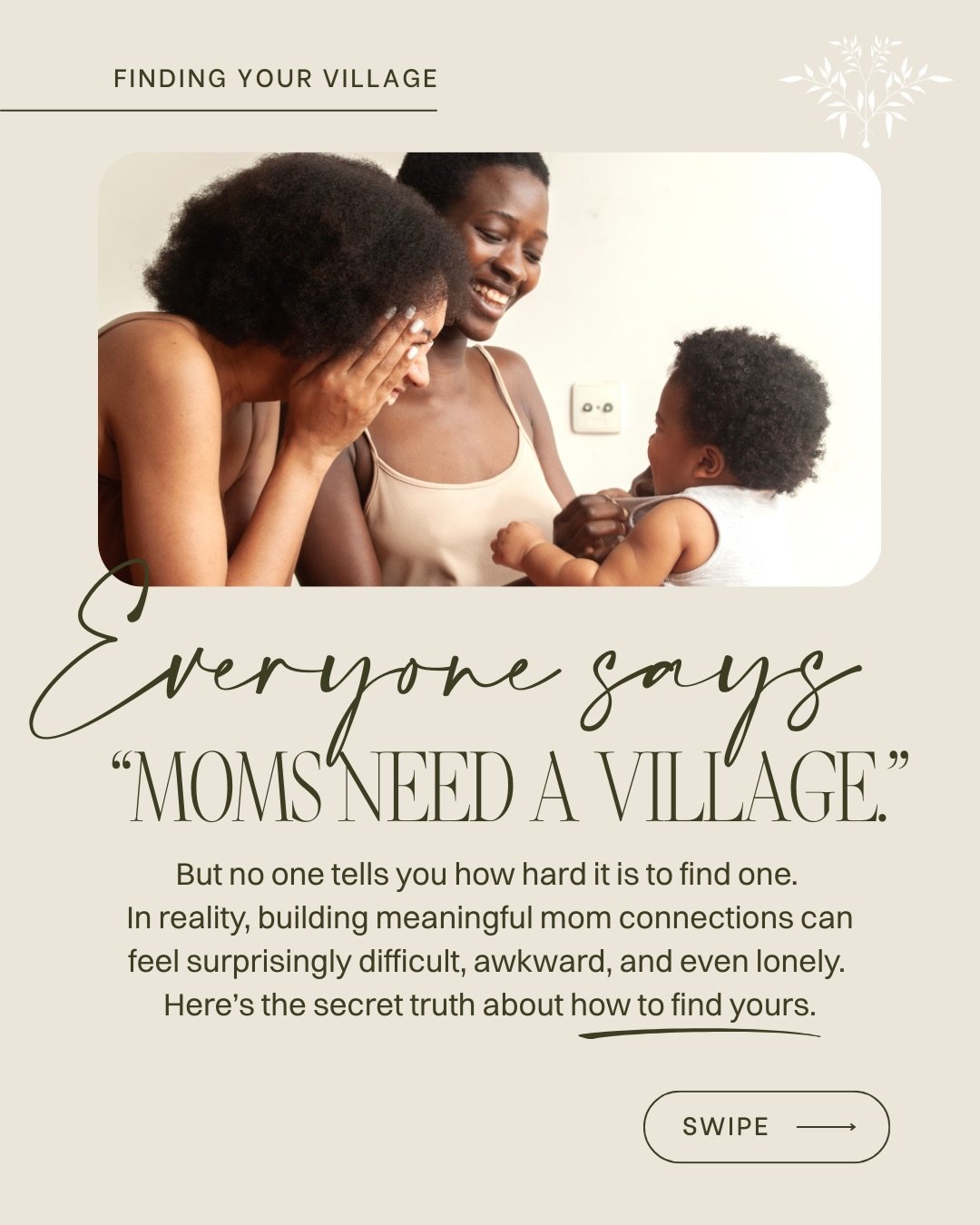 Everyone talks about needing a village in motherhood.
What we don&rsquo;t talk about enough? How hard it can be to actually build one.

Making mom friends, finding community after having a baby, and feeling truly supported in motherhood doesn&rsquo;t