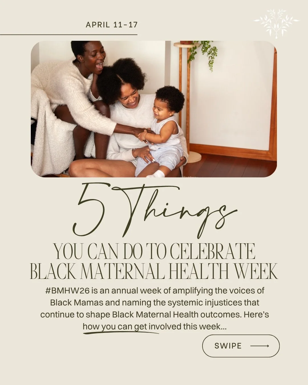 Black Maternal Health Week is in full swing, and here&rsquo;s how you can join us in getting involved...

In its ninth year, #BMHW26 is a movement led by @BlackMamasMatterAlliance to affirm the rights of Black Mamas and uplift Black-led solutions off