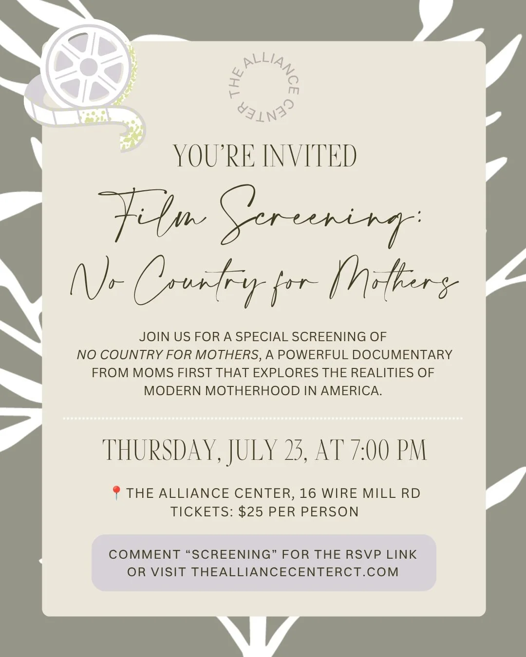 Join us for a special screening of No Country for Mothers, a powerful documentary from @momsfirstus that explores the realities of modern motherhood in America. 🎥

Through the story of activist @reshmasaujani, the film examines how cultural narrativ