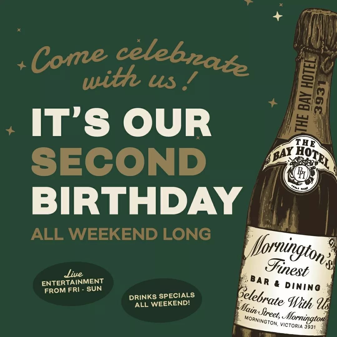 IT&rsquo;S OUR SECOND BIRTHDAY. Come down this weekend and celebrate with us!

✨Drink specials all weekend long
✨Live tunes Friday, Saturday &amp; Sunday

Bookings are available, and always, walk-ins are welcome.