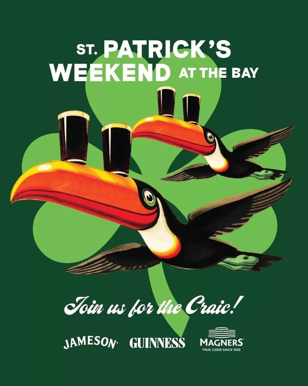 There's no place to celebrate Paddy's Day weekend like the Bay Hotel. There&rsquo;ll be live bands across both levels, a few Irish dancers in the mix, and plenty of good company.

Whether you&rsquo;re here for one or making a day of it, you&rsquo;re 