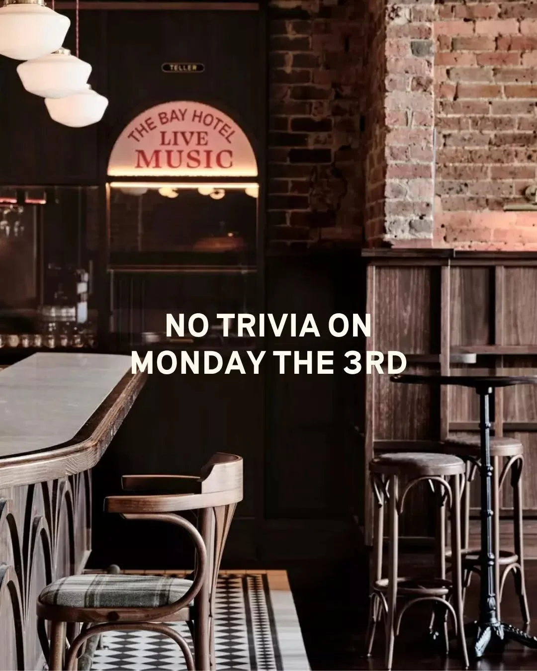 PSA&mdash;There will be no @shitpubtrivia on Cup Day Eve.&nbsp;Come down anyway. We'll have the doors open, taps flowing and kitchen firing from 12pm.

Trivia's back Monday the 10th. Book your spot through our website.