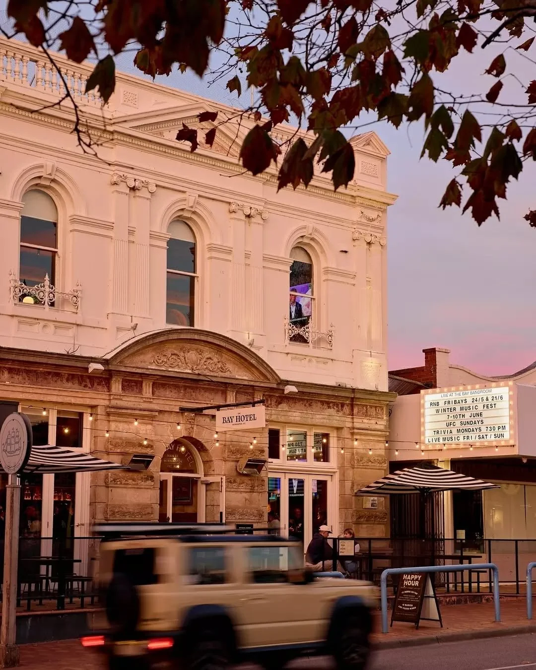 Tables set, glasses topped, nowhere else to be. Come in, get comfortable. Lunch is on from noon, dinner's rolling &lsquo;til late.
